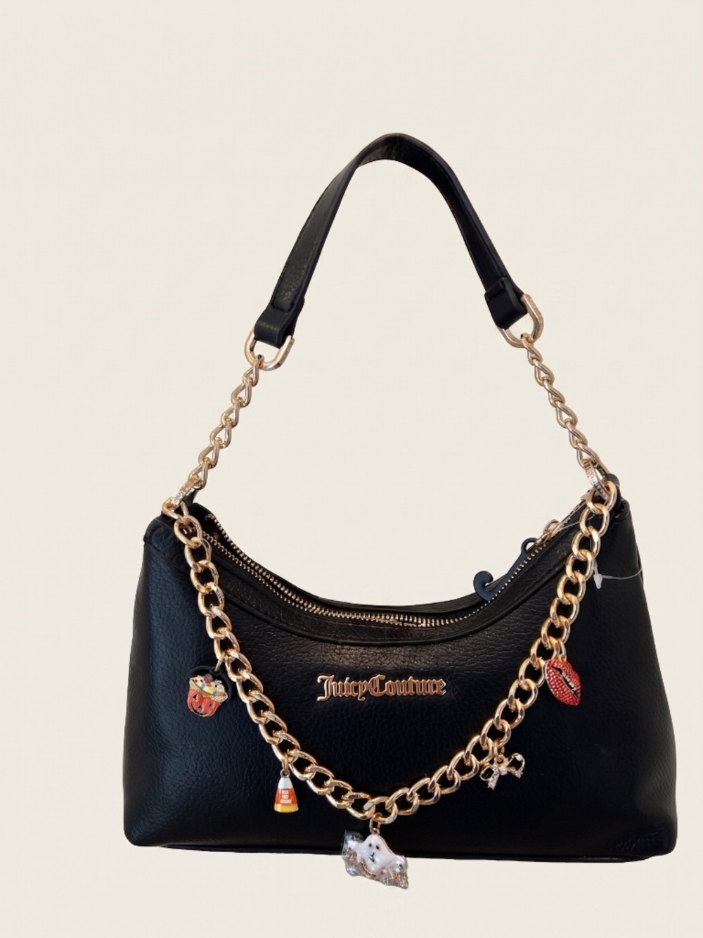 Juicy Couture Boo Crew Halloween Shoulder Bag Black Charms -- New